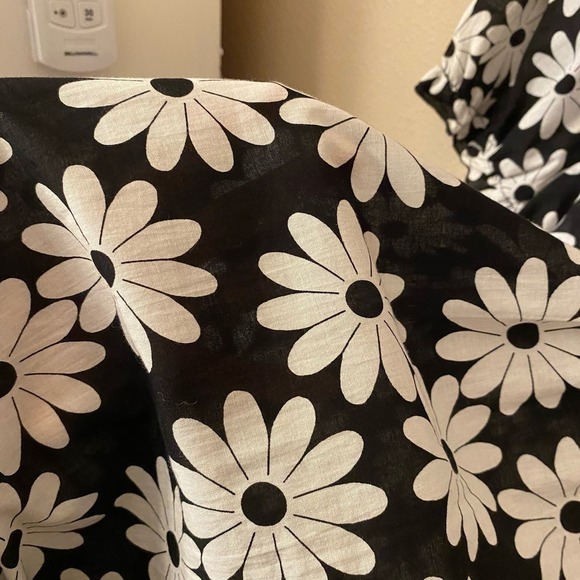 La Blanca Cotton Daisy Floral Ditsy Swim Cover Up Short Dress Women's M Boho - Picture 7 of 11